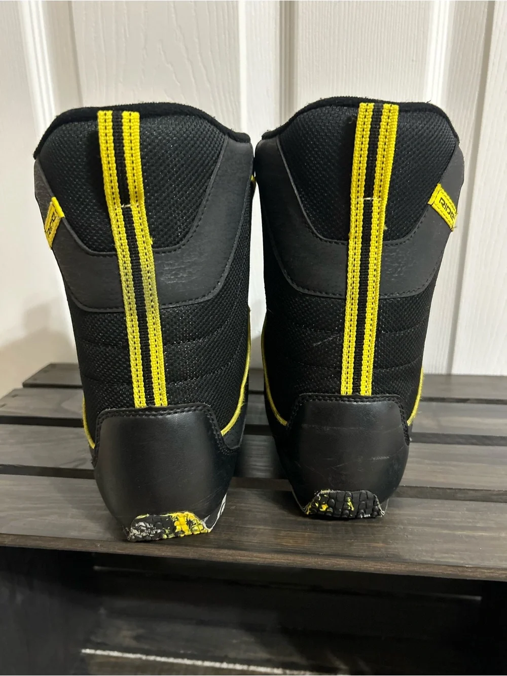 Ride Norris Youth Unisex Snowboard Boots Black & Yellow Sz 1 BOA EUC